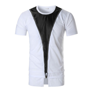 White Black Patchwork T-Shirt